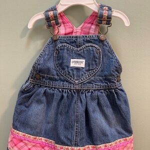 OshKosh B'gosh 12 mo girls jean dress; EUC